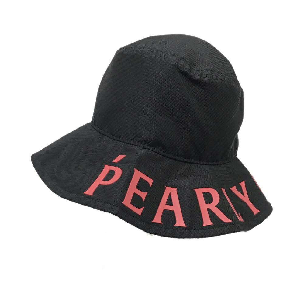 SINACOVA GOLF - 【超美品】パーリーゲイツ バケットハット 黒×レッド ビッグロゴ FR ゴルフウェア PEARLY GATES