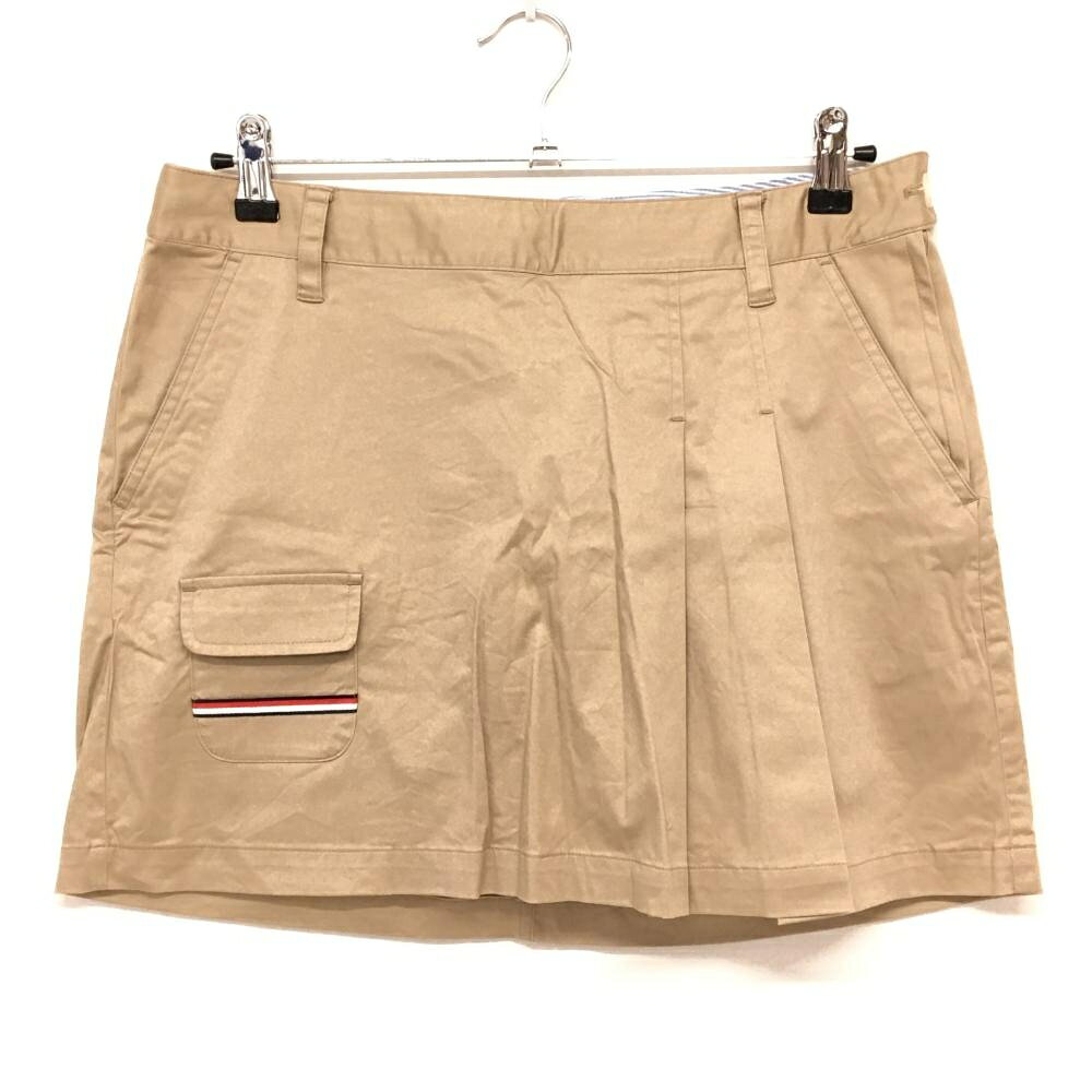 【美品】トミーヒルフィガー スカート ベージュ コットン混 前ポケット レディース LL ゴルフウェア Tommy Hilfiger Golf