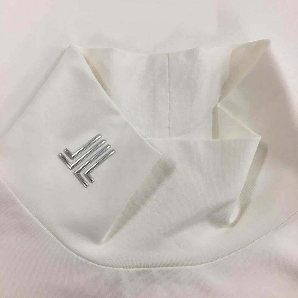 【超美品】ランバンスポール ハイネックインナーシャツ 白 シルバーロゴ レディー...
