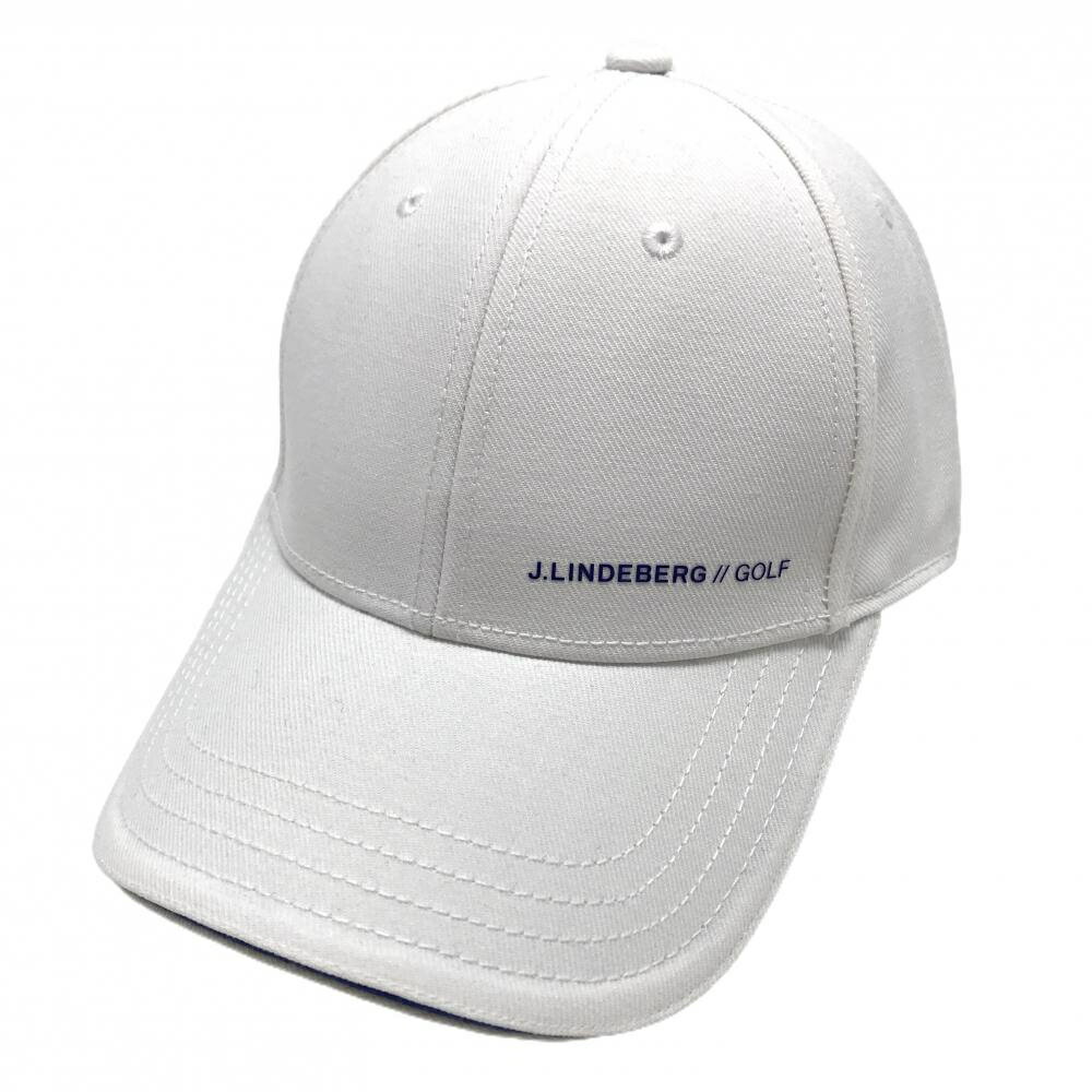 Hats - ジェイリンドバーグ キャップ 白 つば縁ブルー ONE　SIZE　 ゴルフウェア J．LINDEBERG