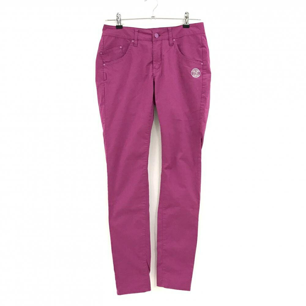 パーリーゲイツ パンツ パープル ロゴ刺しゅう ストレッチ レディース 1(M) ゴルフ...