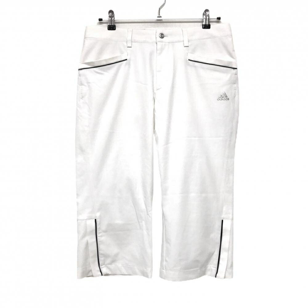 アディダス 半端丈パンツ 白 裾ジップ メンズ L/G ゴルフウェア adidas
