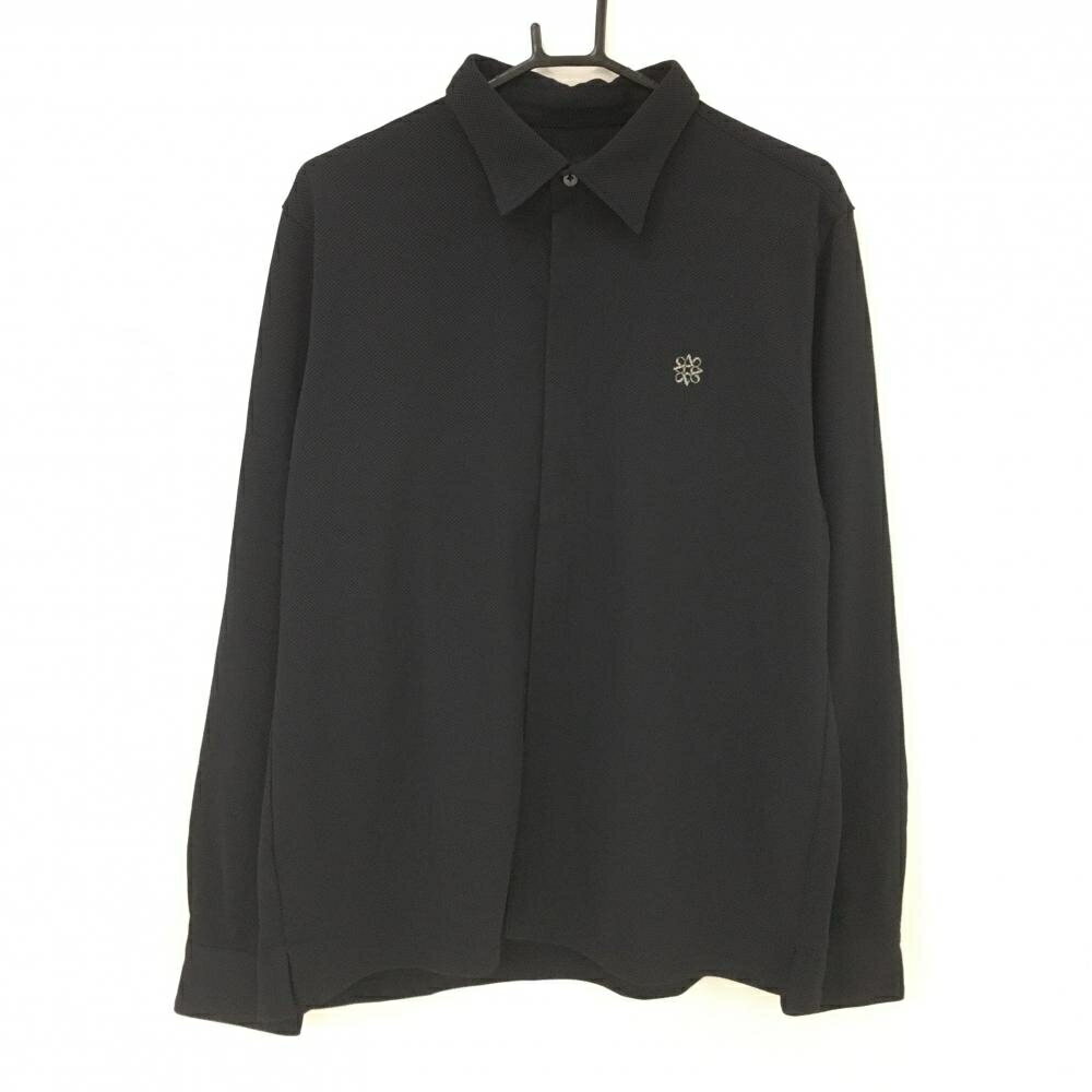 Shirts - 【新品】セントアンドリュース 長袖シャツ 黒 織生地 フルジップ メンズ LL ゴルフウェア St ANDREWS
