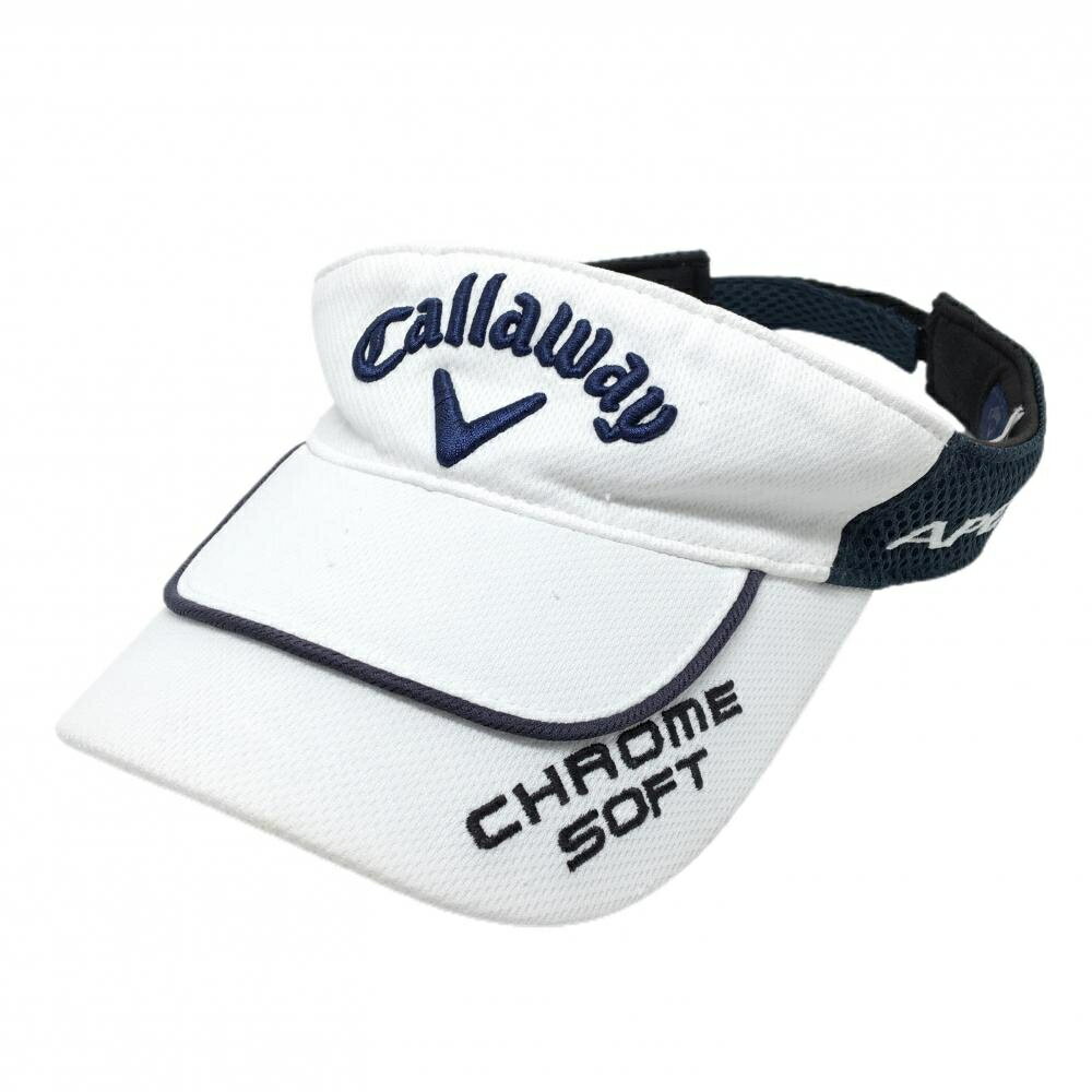 SINACOVA GOLF - キャロウェイ サンバイザー 白×ネイビー ロゴ刺しゅう FR ゴルフウェア Callaway