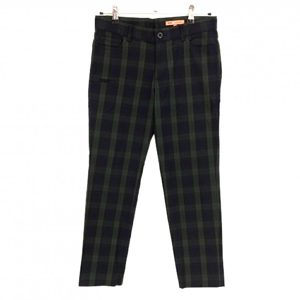 乐天商城 - 【美品】ビームスゴルフ パンツ グリーン×ネイビー チェック レディース L ゴルフウェア BEAMS GOLF