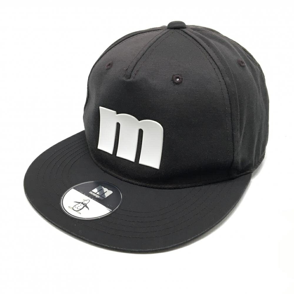 Other - 【美品】マンシングウェア フラットキャップ 黒×白 後ロゴ刺しゅう F(56-60cm) ゴルフウェア Munsingwear