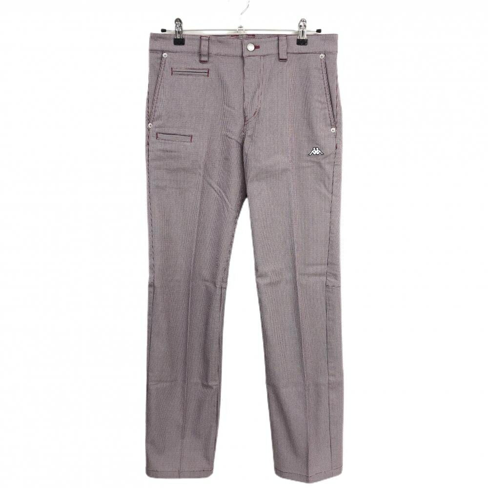 Kappa - 【超美品】カッパ パンツ レッド×ネイビー 千鳥格子 ロゴ刺しゅう メンズ M ゴルフウェア Kappa