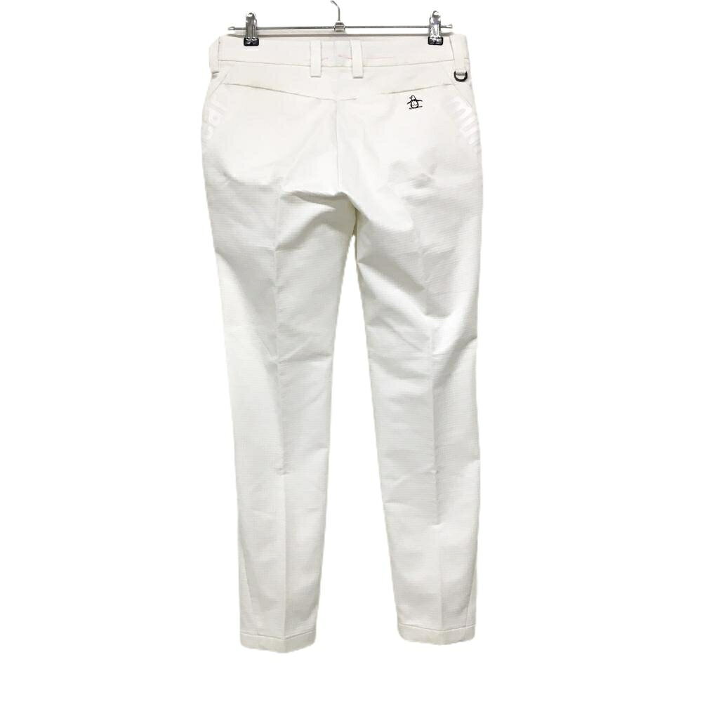 マンシングウェア パンツ 白 格子地模様 裏起毛 ストレッチ メンズ 76 ゴルフウェア Munsingwear