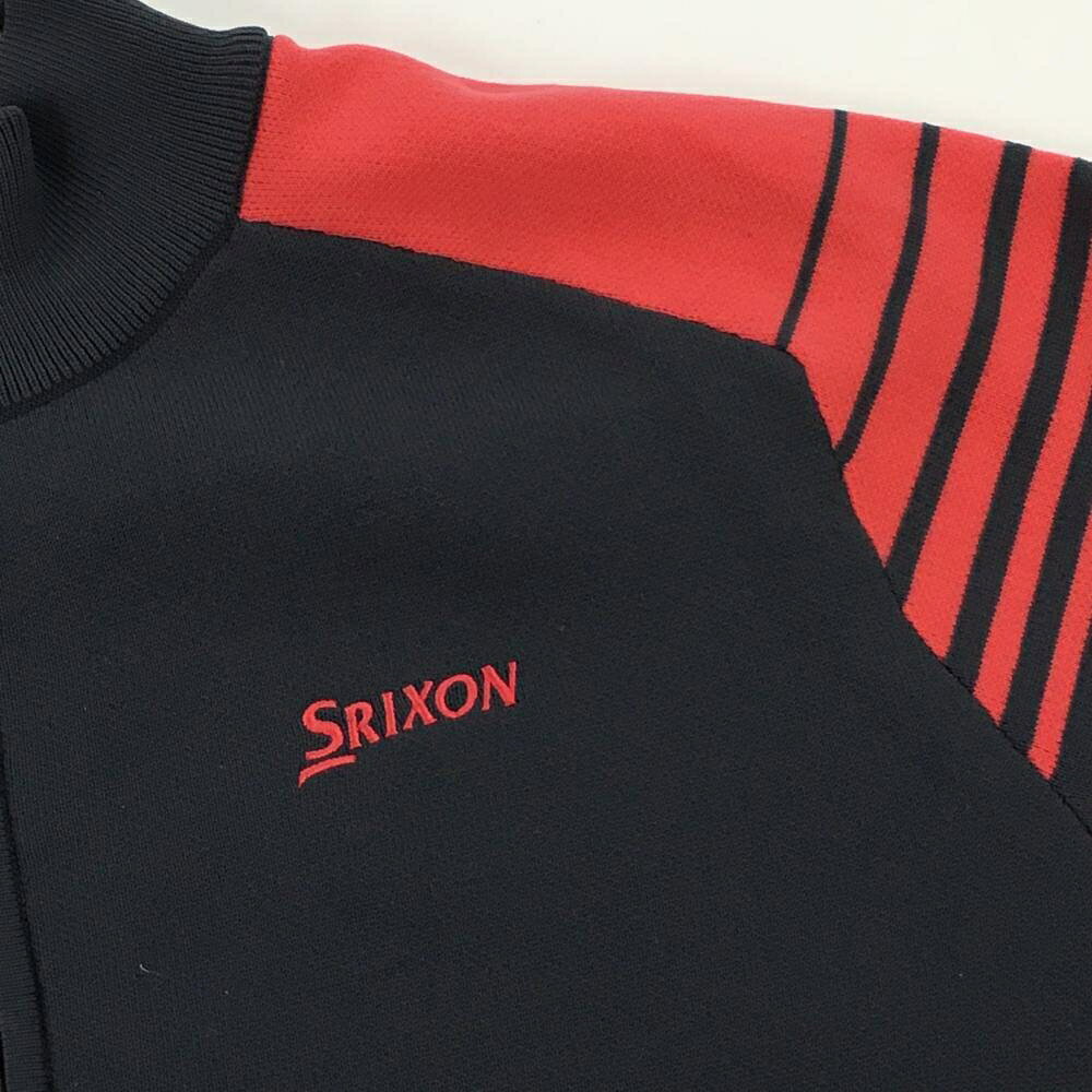 【美品】スリクソンバイデサント ニットジャケット ライトグレー×レッド系 袖一部...
