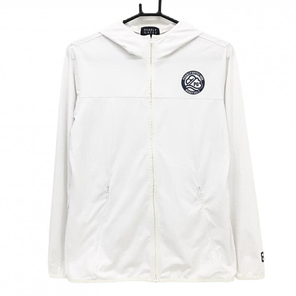 Rakuten - パーリーゲイツ ジップパーカー 白×ネイビー ダブルジップ ストレッチ ブルゾン レディース 2(L) ゴルフウェア PEARLY GATES