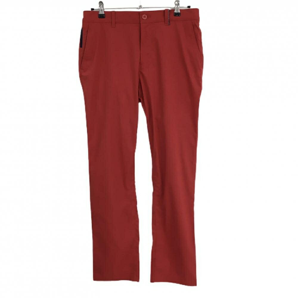【美品】アダバット パンツ レッド ロゴネイビー ストレッチ メンズ 48(L) ゴルフウェア adabat