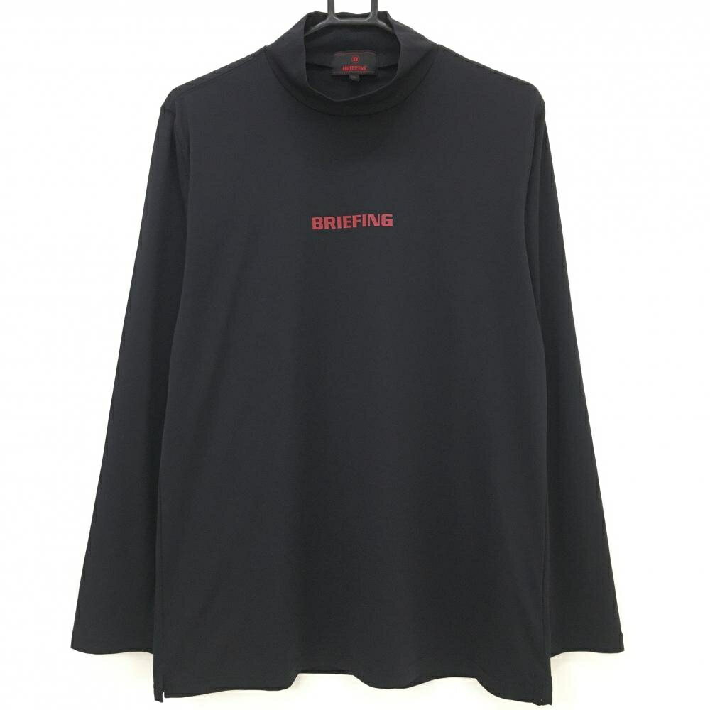 TAKEO KIKUCHI SPORT - 【美品】ブリーフィング 長袖ハイネックシャツ 黒×レッド 背面ロゴ メンズ L ゴルフウェア BRIEFING