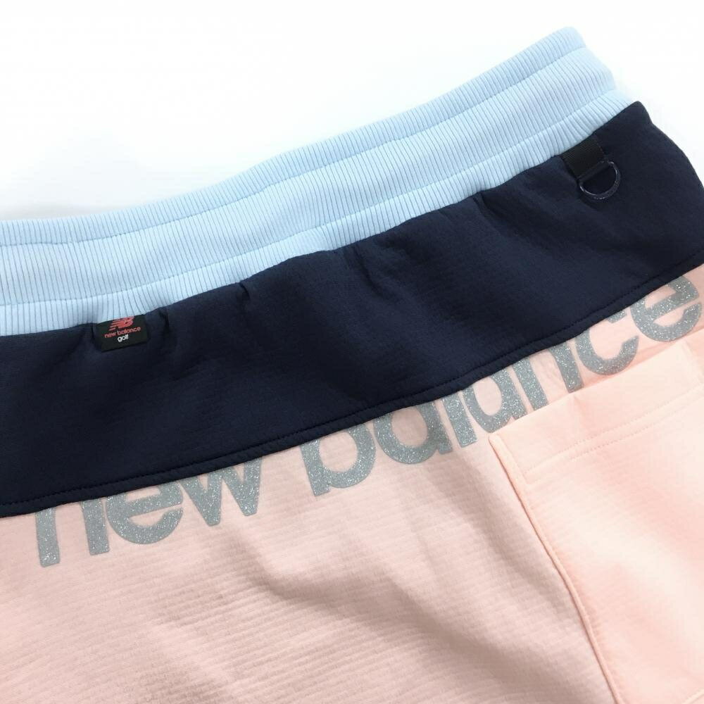 【美品】ニューバランスゴルフ スカート ネイビー×杢グレー×ライトピンク ウエスト...