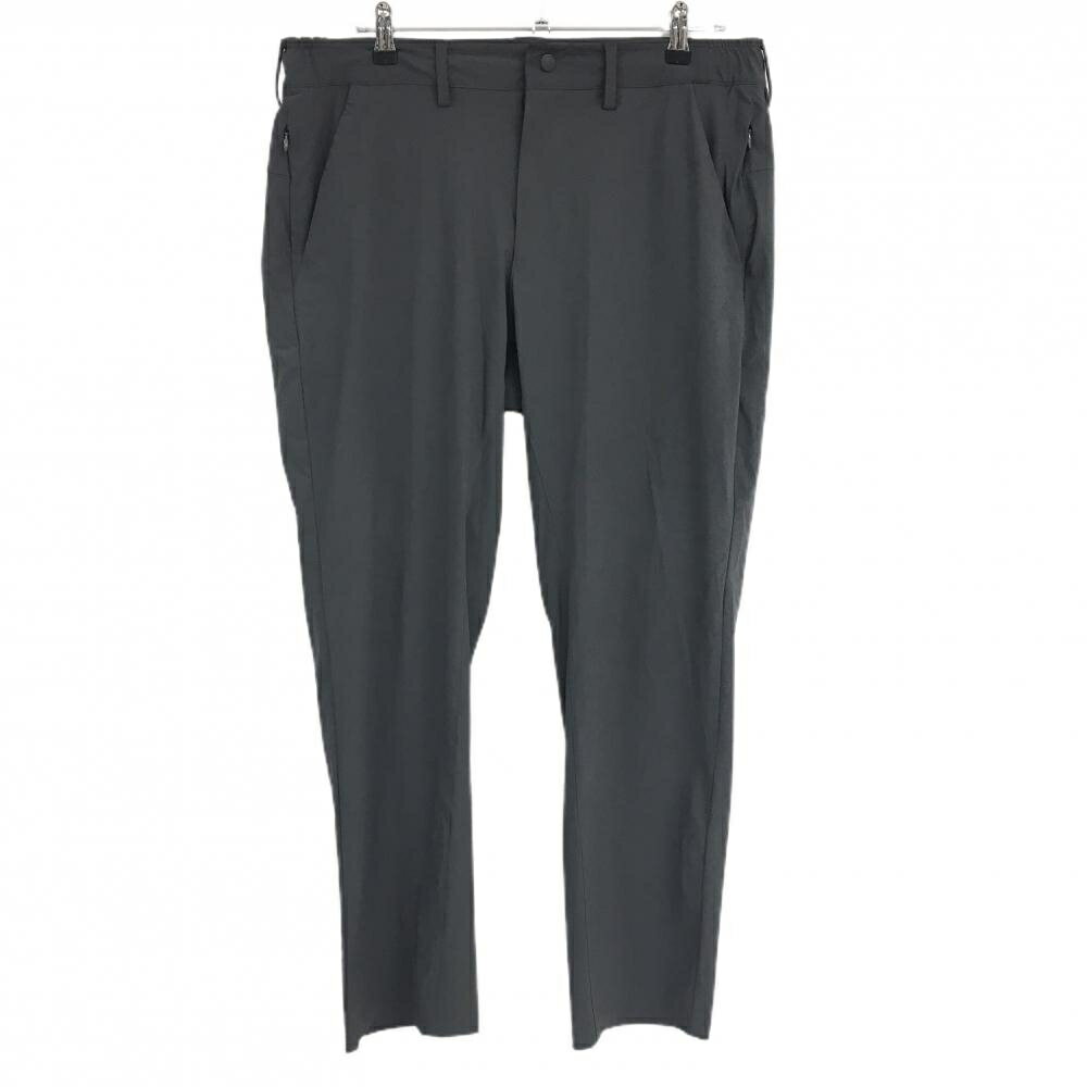 ADIDAS - 【美品】アディダス パンツ グレー ロゴプリント ウエストサイドゴム ストレッチ メンズ O(XL) ゴルフウェア adidas