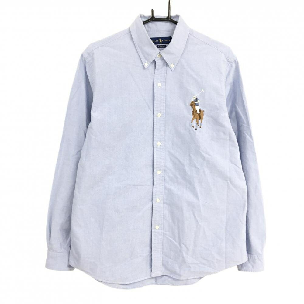 ラルフローレン 長袖シャツ ライトブルー ポニー刺しゅう メンズ LG ゴルフウェア Ralph Lauren