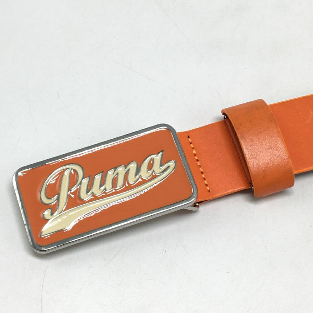 プーマ トップ式ベルト オレンジ バックルロゴ メンズ ONE SIZE ゴルフウェア PUMA
