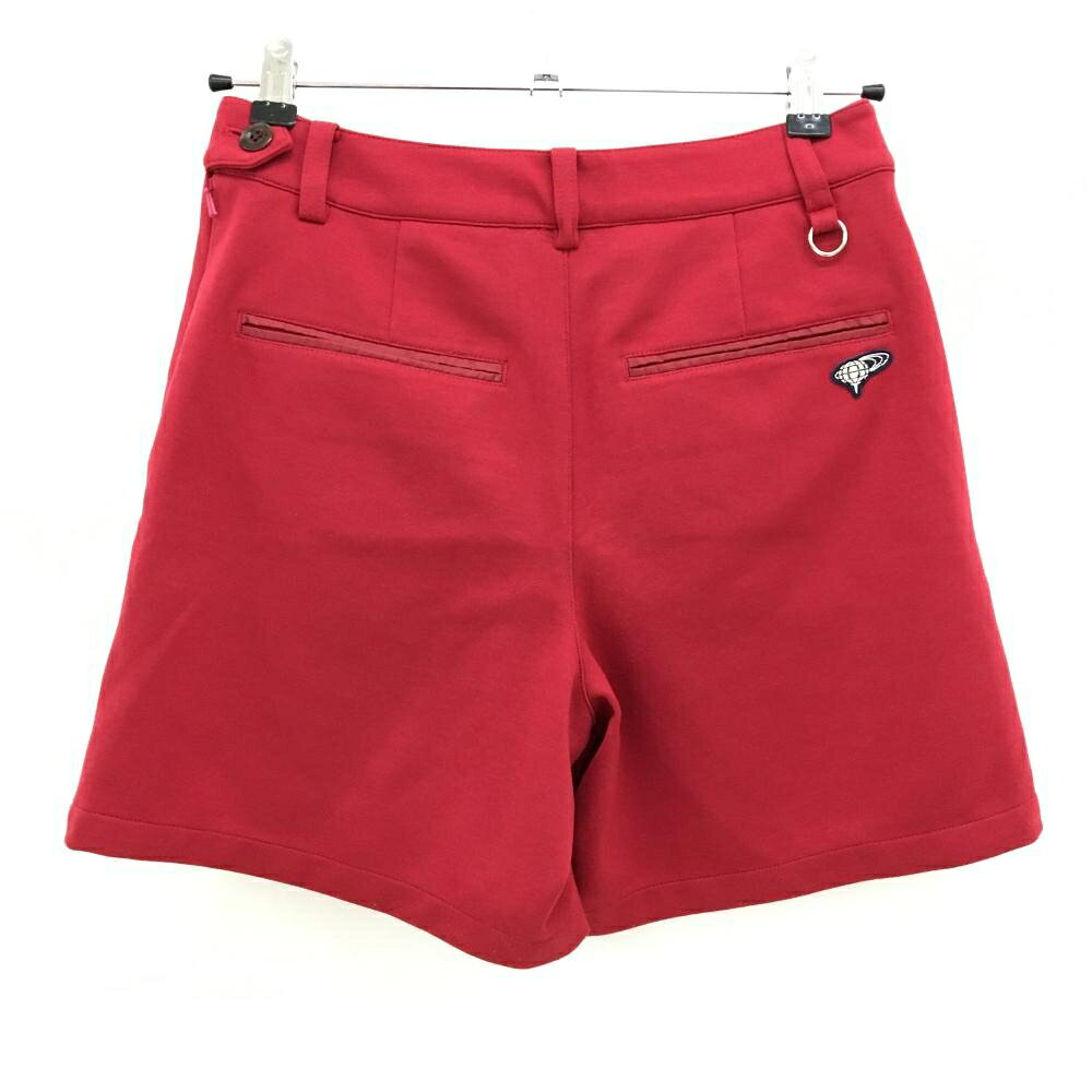 【美品】ビームスゴルフ ハーフパンツ レッド レディース S ゴルフウェア BEAMS GOLF