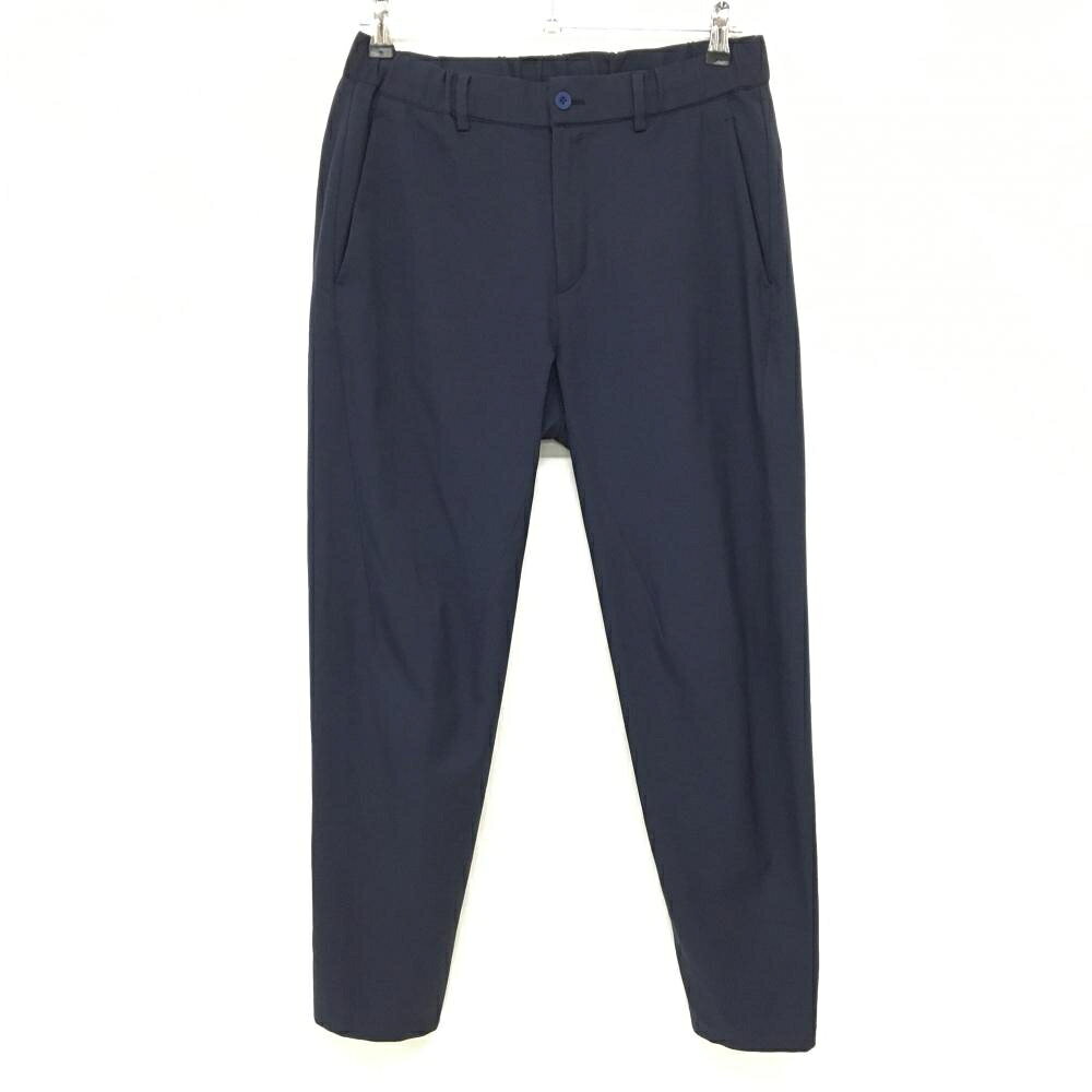 【超美品】ルコック×ユナイテッドアローズ パンツ ネイビー ウエスト調整紐 ストレッチ メンズ L ゴルフウェア le coq sportif