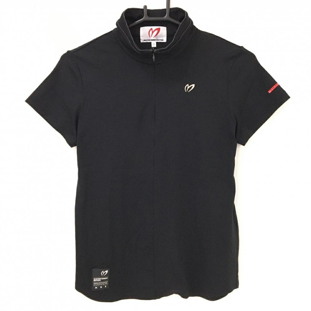 Rakuten - 【美品】マスターバニー 半袖ハイネックシャツ 黒 ハーフジップ レディース 1(M) ゴルフウェア MASTER BUNNY EDITION