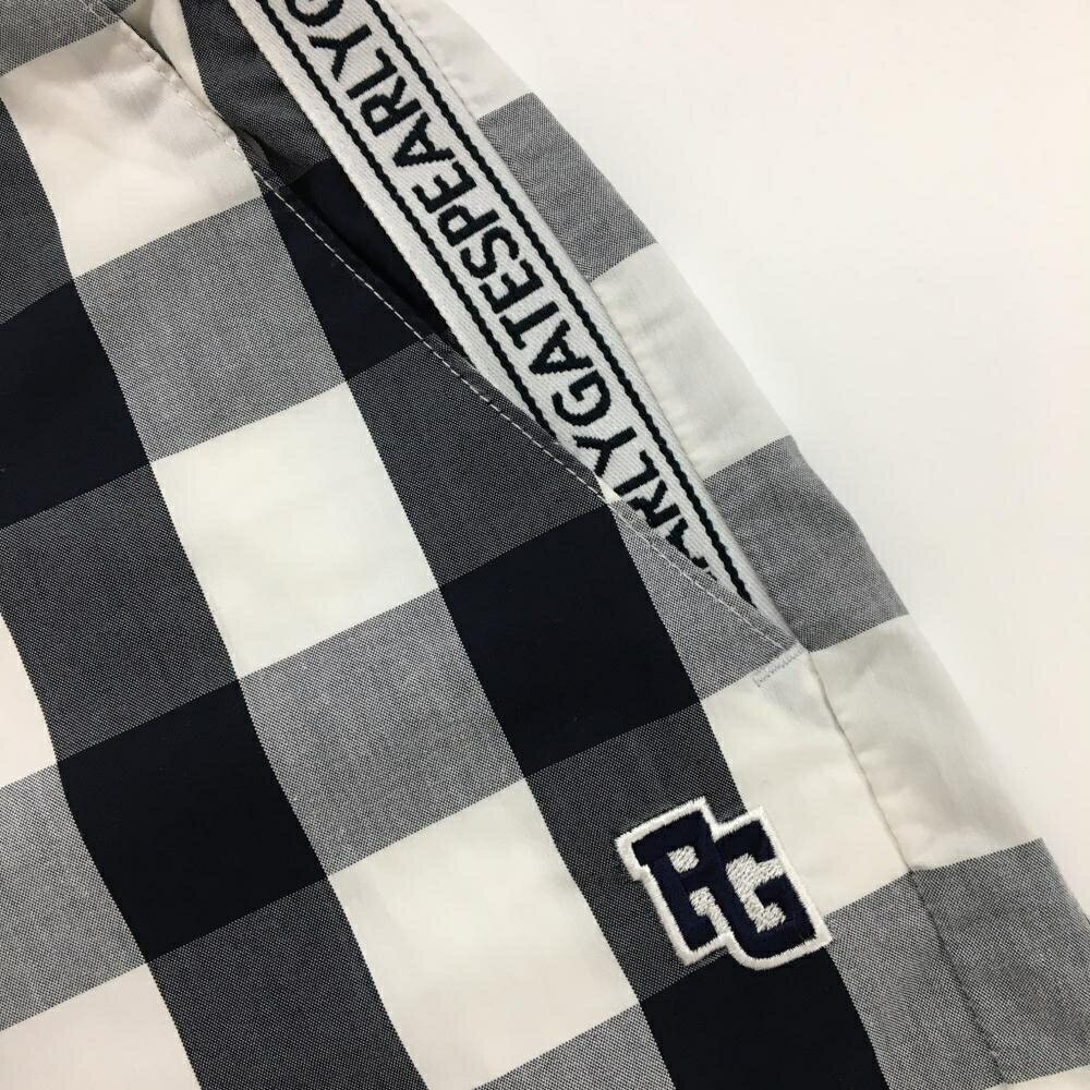 【美品】パーリーゲイツ ショートパンツ ダークネイビー×白 チェック 内側30周年 ...