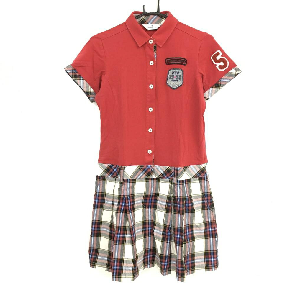 商品説明 ブランド Munsingwear アイテム 半袖ポロワンピース 表記サイズ L ※海外サイズの場合もございます。必ず実寸サイズをご確認ください。 実寸サイズ 　トップス　身幅：約47cm　袖丈：約17cm　肩幅：約37cm　着丈：約44.5cm(総丈82)　スカート　ウエスト：約44cm　スカート丈：約37.5cm ※実寸サイズの採寸方法については、こちらをご覧ください。 ★実寸サイズは平台に平置きして外寸を測定しており、商品によっては若干の誤差が生じます。数cmの誤差は予めご了承くださいませ。 特徴・仕様 適応時期 春 ・ 夏 商品ランク A コメント 襟色褪せ小、腹部糸引き 商品ランク（ゴルフウェア） N 新品（タグ付き) S 新品未使用品（タグなし） A+ 使用感や汚れ等がない、または目立たない綺麗な中古品 A 使用感や汚れ等が少ない美品や良品 B+ 使用感や中小の汚れ等がある一般的な中古品 B 使用感や大中の汚れ等がある一般的な中古品 C 使用感や大中の汚れ、小さな穴等がある中古品 商品ランク（ゴルフシューズ） N 新品（タグ付き) S 新品未使用品（タグなし） A+ しわや汚れ等がない、または少ない綺麗な中古品 A しわや小さな汚れはあるが、使用感が少ない美品や良品 B+ しわや中小の汚れ、使用感がある一般的な中古品 B しわや大中の汚れ、使用感がある一般的な中古品 C しわや大中の汚れ、使用感がある中古品 D しわや大きな汚れ、使用感がある中古品 &nbsp;★A+～CランクはUSED品となりますので、神経質な方はご入札をお控えください。 &nbsp;★Nランクは新品商品ですが、一部保管時による汚れ等があります。商品説明や写真で必ずご確認ください。　