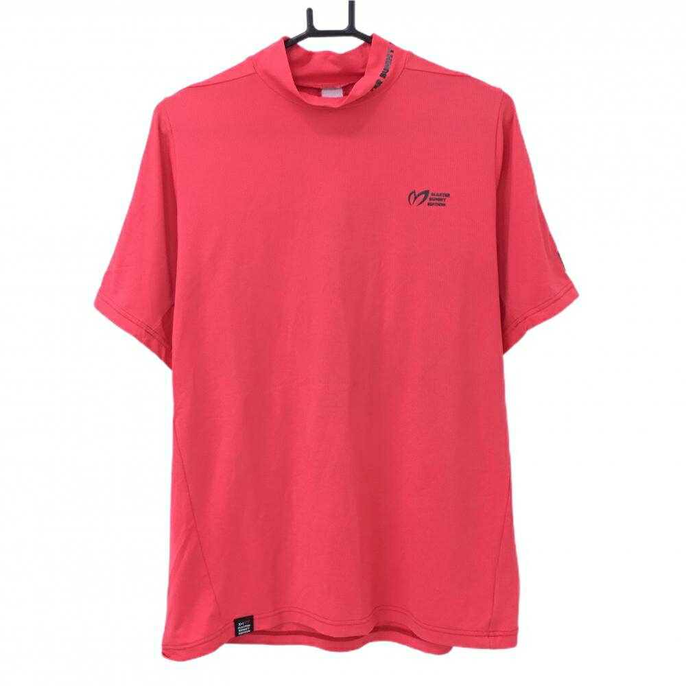 【美品】マスターバニー 半袖ハイネックシャツ レッド ロゴ黒 メンズ 7(2XL) ゴル...