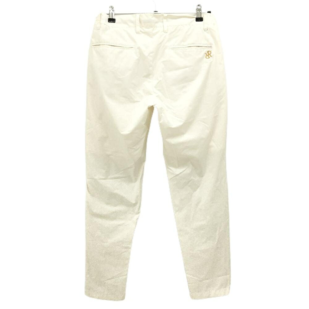レザレクション パンツ アイボリー 地模様 ウエスト一部ゴム シャカシャカ 上部メッシュ裏地 メンズ L ゴルフウェア Resurrection