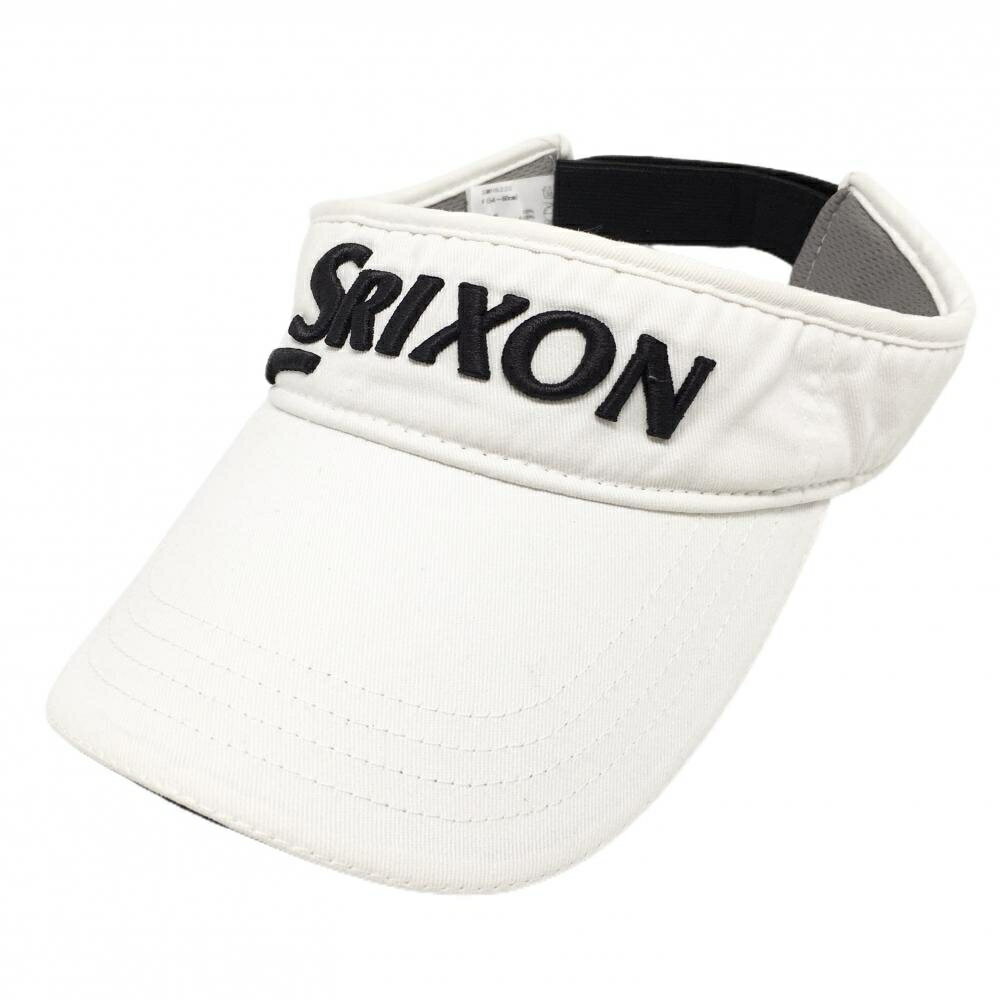 Rakuten - スリクソン サンバイザー 白×黒 立体ロゴ刺しゅう 内側メッシュ F（54-60cm) ゴルフウェア SRIXON