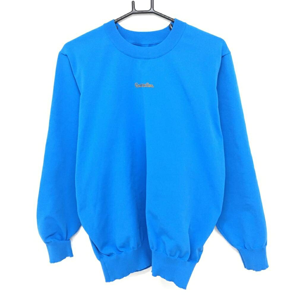 レザレクション セーター ブルー×オレンジ 背面ビックロゴ メンズ XL ゴルフウェア Resurrection