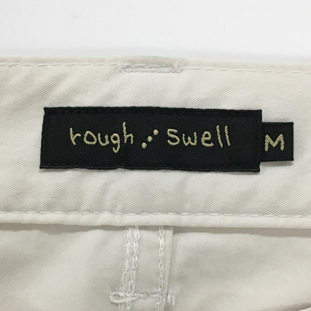 ラフアンドスウェル パンツ 白 シリコンロゴ メンズ M ゴルフウェア rough＆swell