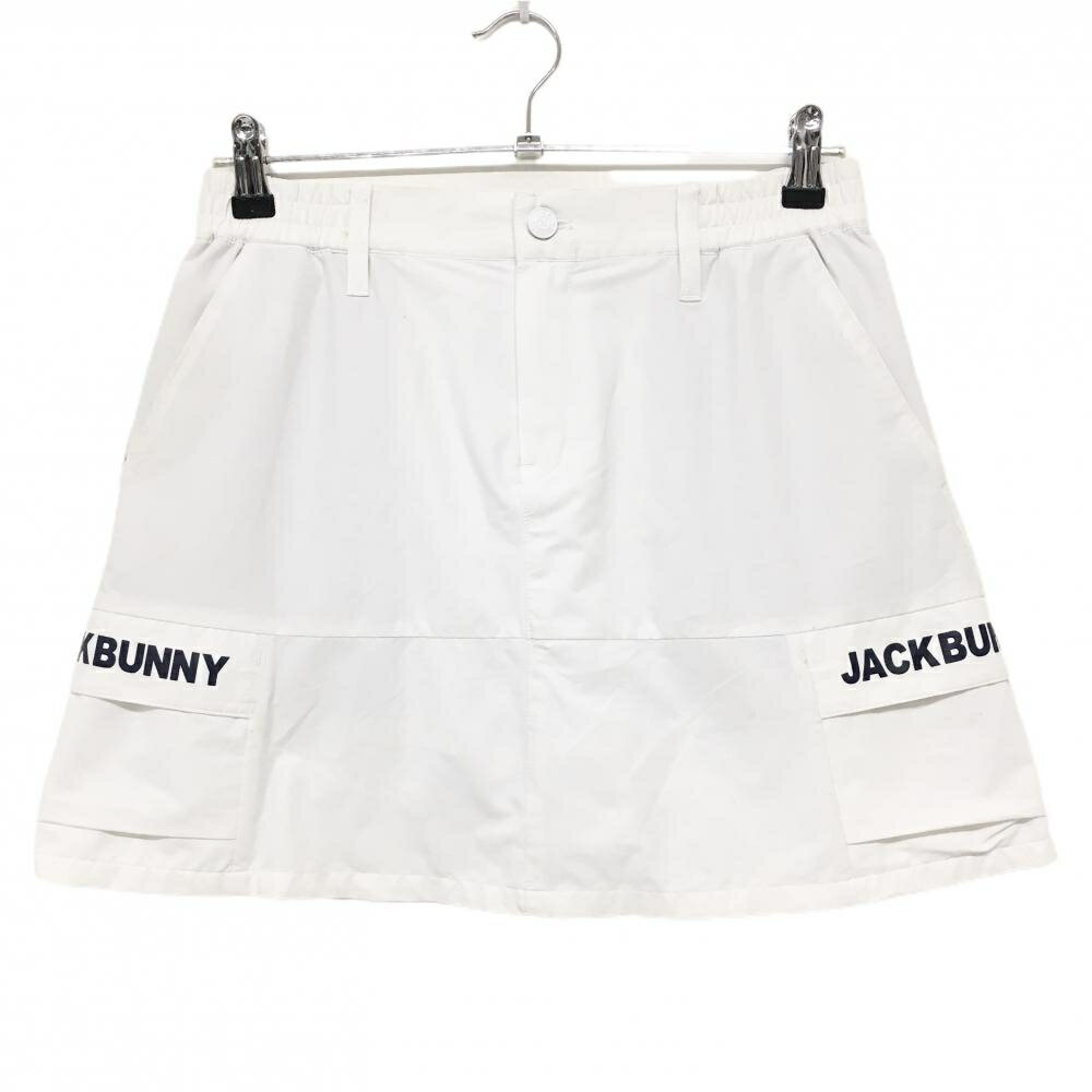 ジャックバニー カーゴスカート 白×ネイビー 内側インナーパンツ レディース 2(L) ...