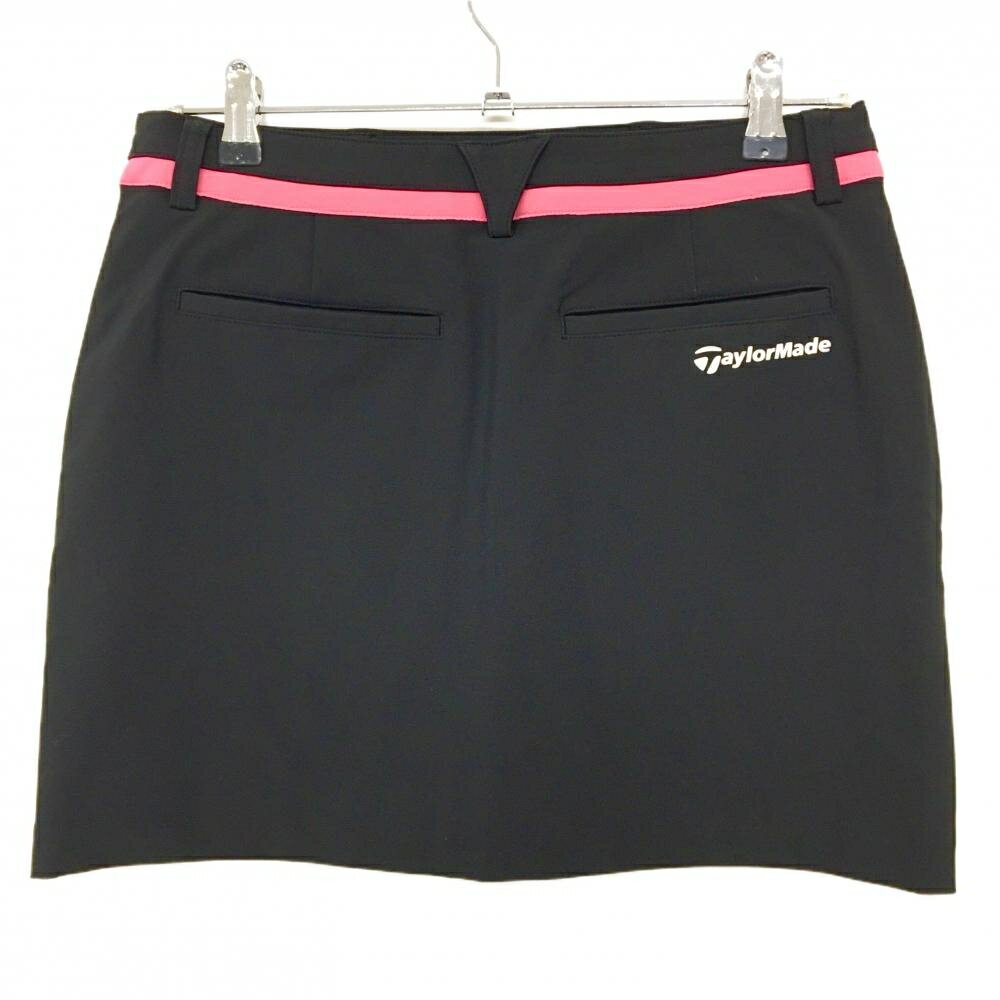 【超美品】テーラーメイド スカート 黒×ピンク 内側インナーパンツ ベルト部切替 レディース M ゴルフウェア TaylorMade