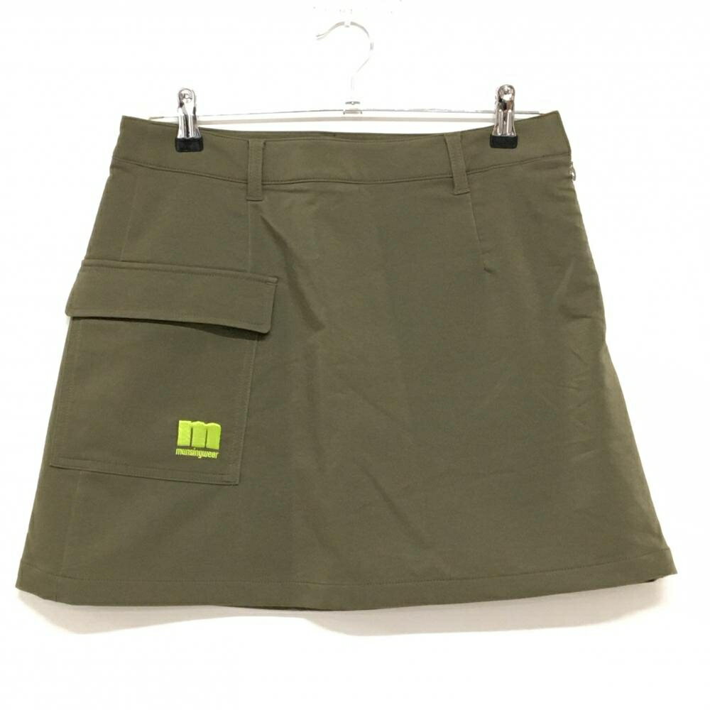 Skirts - 【超美品】マンシングウェア スカート カーキ 前ポケット シンプル 裏地付き レディース 13 ゴルフウェア Munsingwear