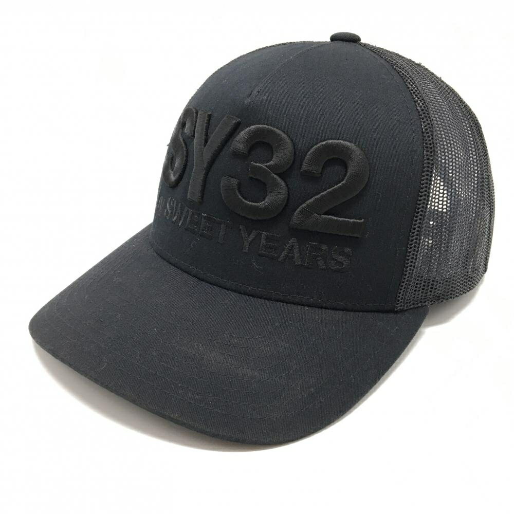 樂天商城 - 【美品】SY32 メッシュキャップ 黒 ロゴ刺しゅう ゴルフウェア SY32 BY SWEET YEARS