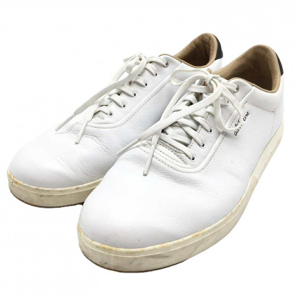 アディダス ゴルフシューズ 白 adipure F33746 スパイクレス メンズ 27.0 ゴルフウェア adidas