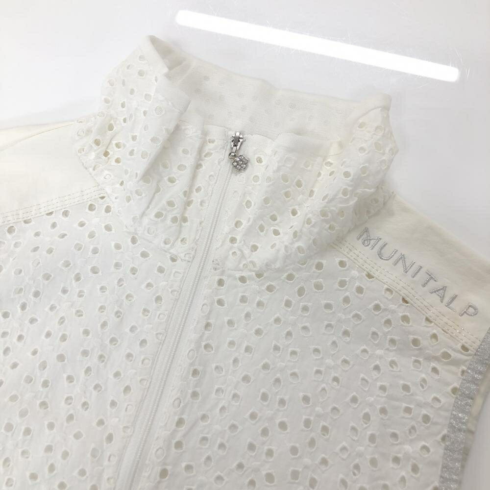 【美品】ムニタルプ ロングベスト 白 レース ヒールクリーク レディース 42(L) ゴ...
