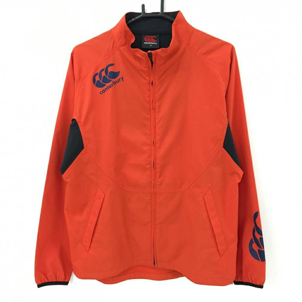 【美品】カンタベリー ジャケット オレンジ ロゴプリント メンズ M ゴルフウェア canterbury