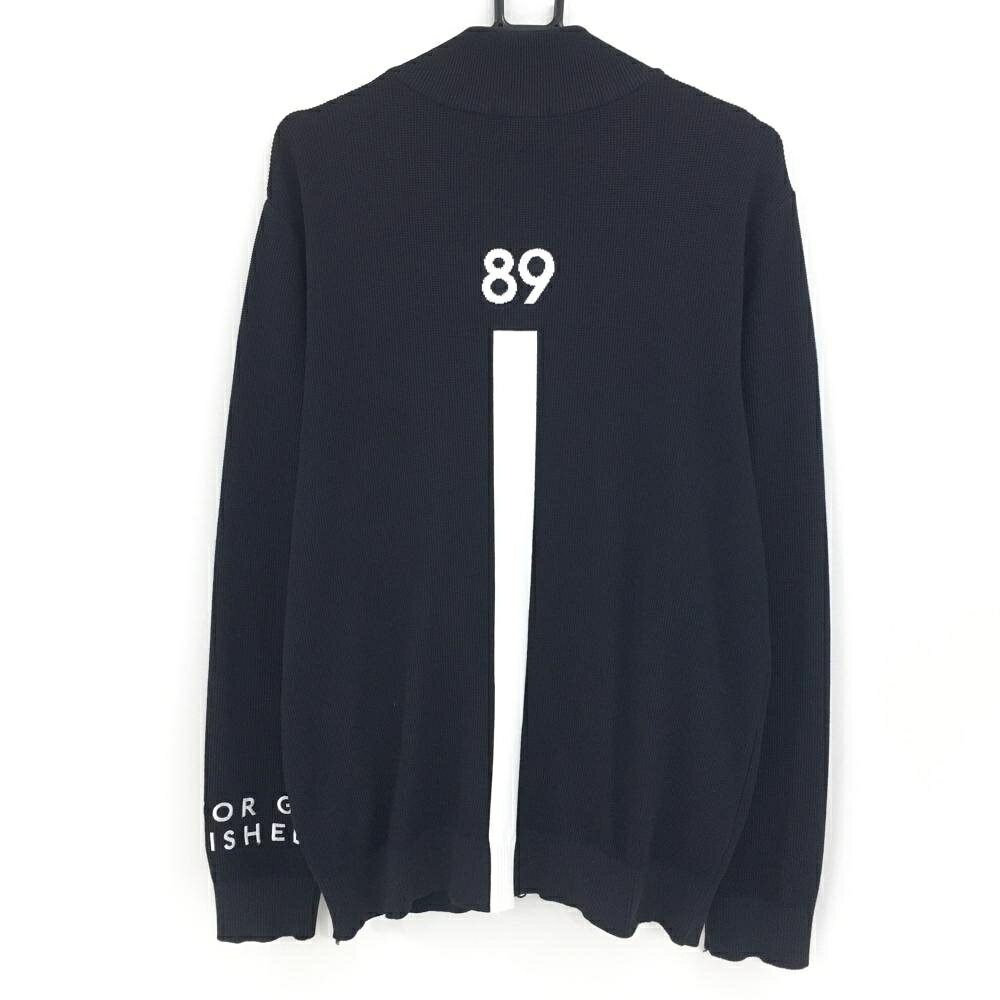 【超美品】パーリーゲイツ ニットジャケット ネイビー ロゴ白 袖・胸元ロゴ刺しゅう メンズ 6(XL) ゴルフウェア PEARLY GATES