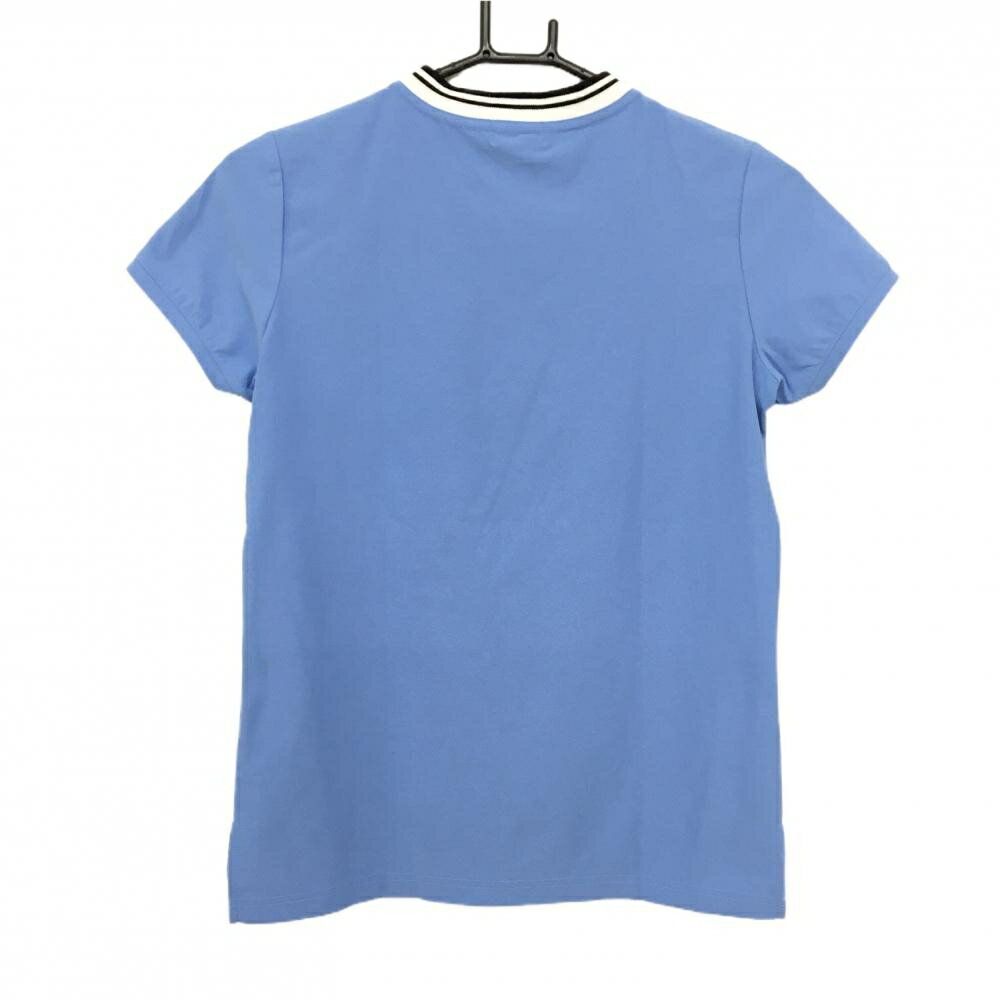 【美品】アルチビオ 半袖シャツ ブルー ビッグロゴ レディース 36(S) ゴルフウェア...