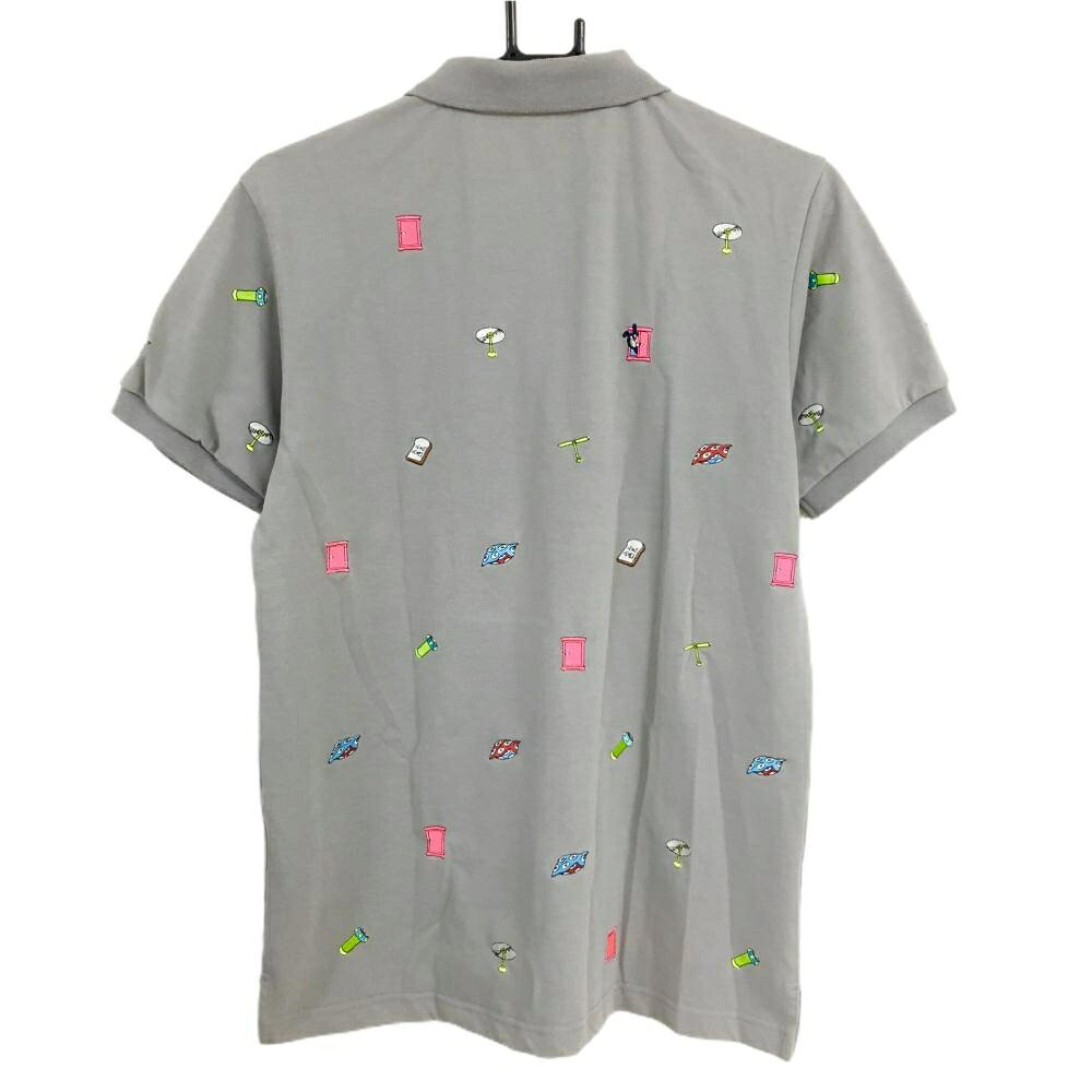 【超美品】ジャックバニー×ドラえもん 半袖ポロシャツ グレー×マルチカラー ひみつ...