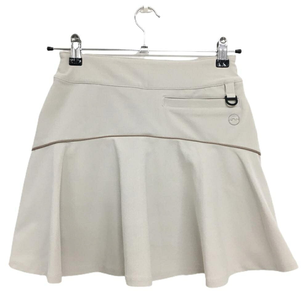 【超美品】アンサネス スカート ライトベージュ ストレッチ 内側インナーパンツ レディース S ゴルフウェア ANSUNESS