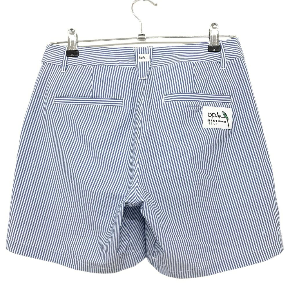 【超美品】ナノユニバースゴルフ ハーフパンツ 白×ブルー ストライプ サッカー生地 bpm レディース M ゴルフウェア NANO universe GOLF reonard-10206632 レオナード 楽天市場店 サンプル画像2