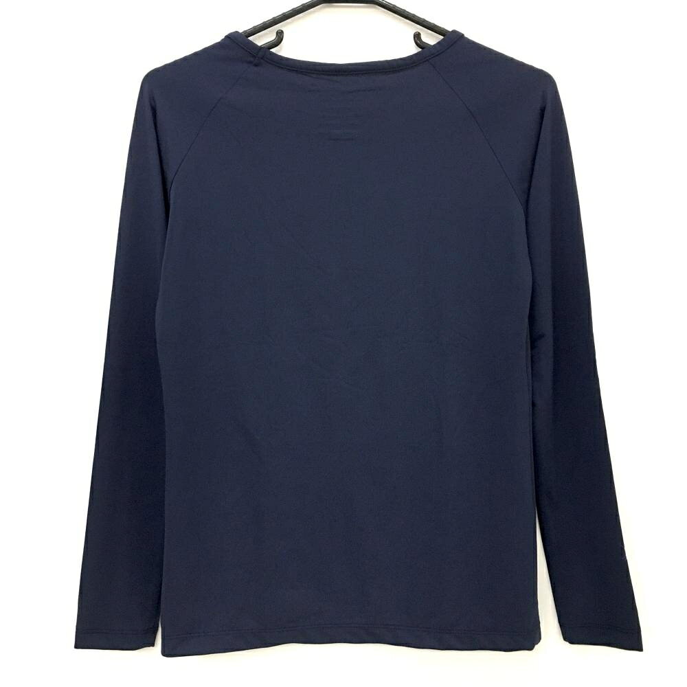 【超美品】ルコックゴルフ インナーシャツ ネイビー ストレッチ ロゴプリント レディース M ゴルフウェア le coq sportif