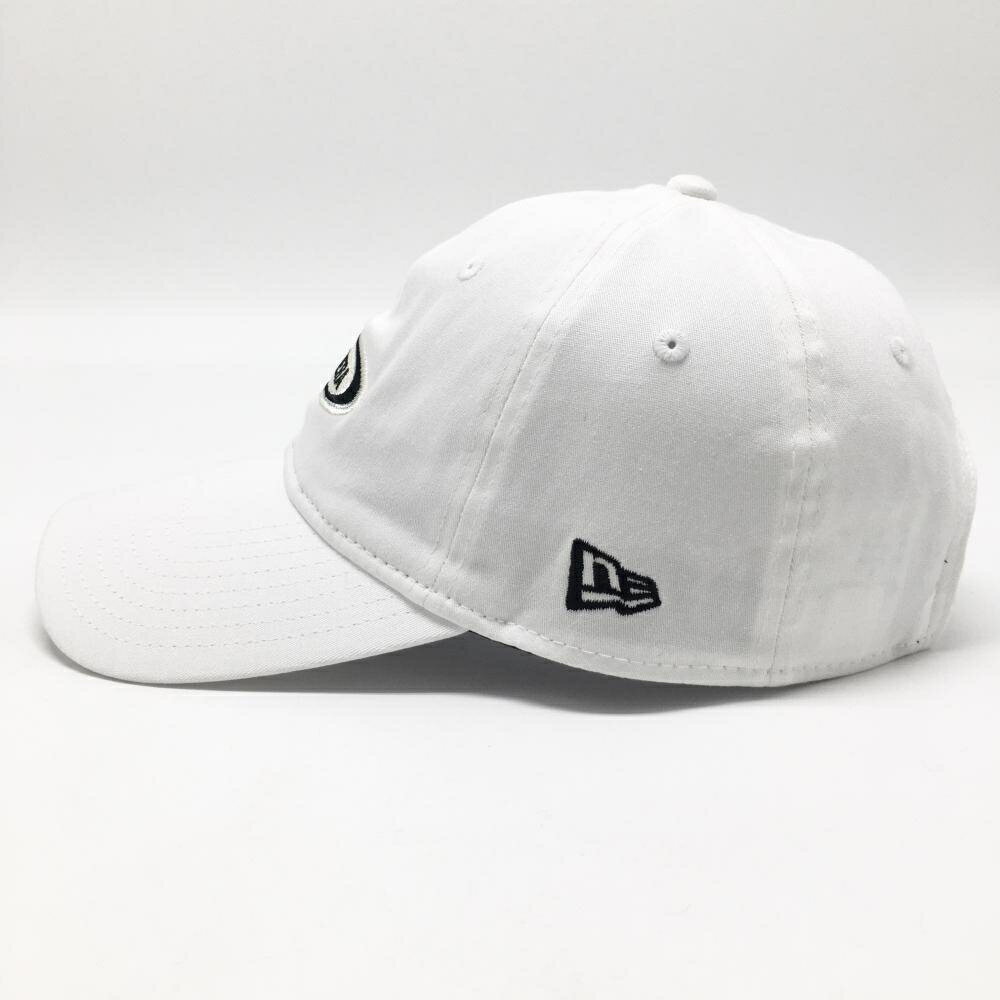 【超美品】ニューエラ キャップ 白×黒 フロントロゴ MEDIUM/LARGE ゴルフウェア Ne...