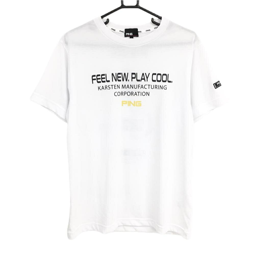 商品説明 ブランド PING アイテム Tシャツ 表記サイズ LL ※海外サイズの場合もございます。必ず実寸サイズをご確認ください。 実寸サイズ 　身幅：約56.5cm　袖丈：約20.5cm　肩幅：約47cm　着丈：約68.5cm ※実寸サイズの採寸方法については、こちらをご覧ください。 ★実寸サイズは平台に平置きして外寸を測定しており、商品によっては若干の誤差が生じます。数cmの誤差は予めご了承くださいませ。 特徴・仕様 2023年モデル 適応時期 春 ・ 夏 商品ランク A+ コメント 商品ランク（ゴルフウェア） N 新品（タグ付き) S 新品未使用品（タグなし） A+ 使用感や汚れ等がない、または目立たない綺麗な中古品 A 使用感や汚れ等が少ない美品や良品 B+ 使用感や中小の汚れ等がある一般的な中古品 B 使用感や大中の汚れ等がある一般的な中古品 C 使用感や大中の汚れ、小さな穴等がある中古品 商品ランク（ゴルフシューズ） N 新品（タグ付き) S 新品未使用品（タグなし） A+ しわや汚れ等がない、または少ない綺麗な中古品 A しわや小さな汚れはあるが、使用感が少ない美品や良品 B+ しわや中小の汚れ、使用感がある一般的な中古品 B しわや大中の汚れ、使用感がある一般的な中古品 C しわや大中の汚れ、使用感がある中古品 D しわや大きな汚れ、使用感がある中古品 &nbsp;★A+～CランクはUSED品となりますので、神経質な方はご入札をお控えください。 &nbsp;★Nランクは新品商品ですが、一部保管時による汚れ等があります。商品説明や写真で必ずご確認ください。　