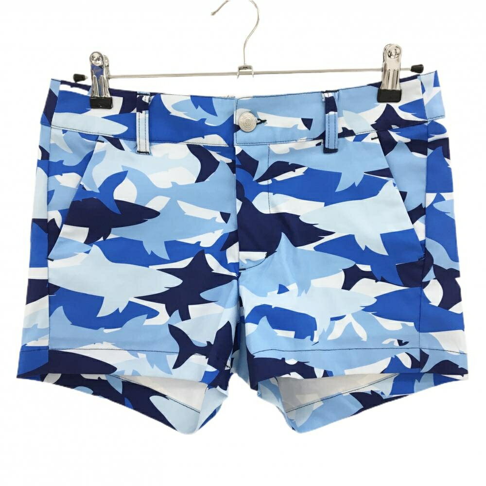 Rakuten - 【超美品】ラウドマウス ショートパンツ ブルー×ネイビー サメ総柄 レディース L ゴルフウェア LOUDMOUTH