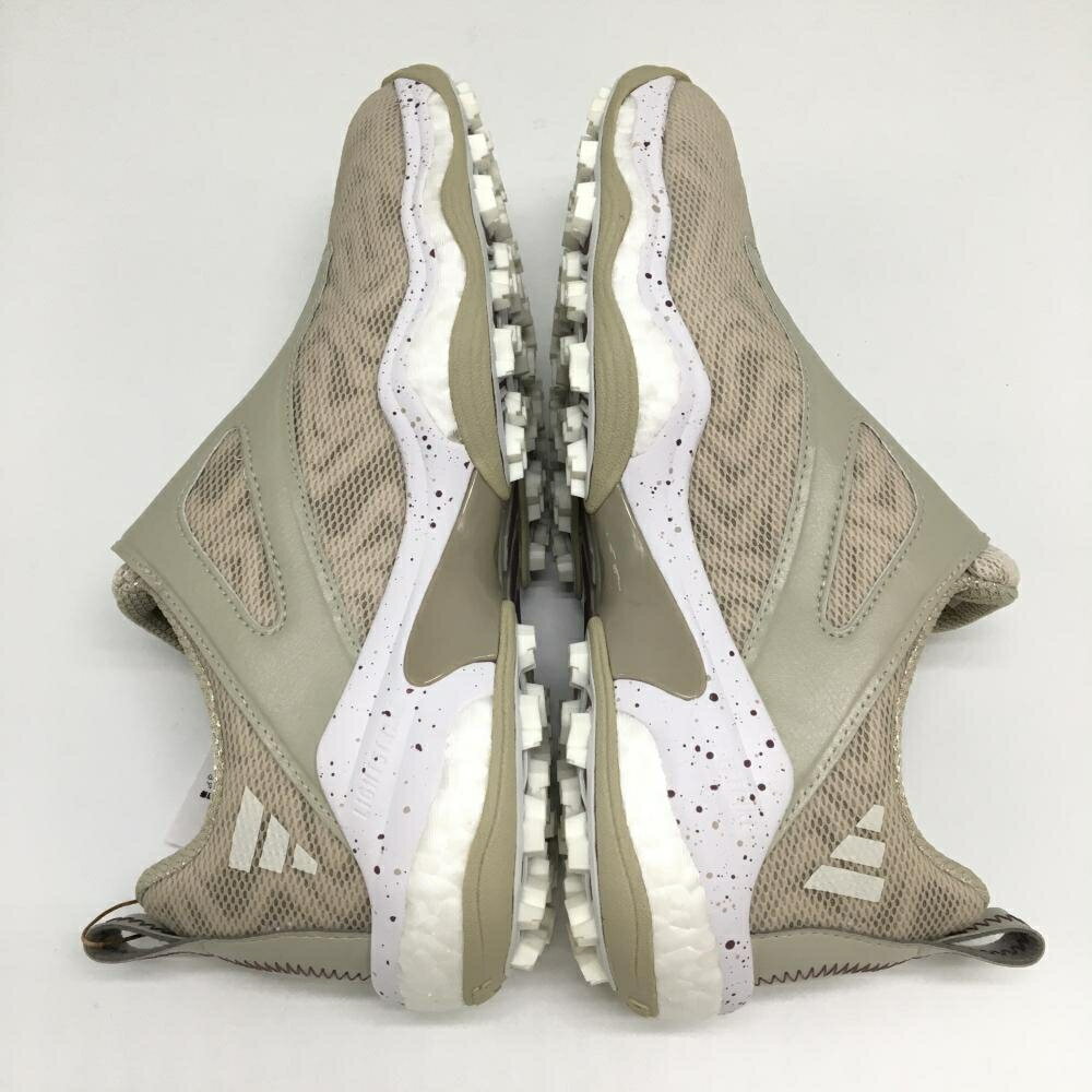 【新品】アディダス ゴルフシューズ ベージュ×白 IG8750 コードカオス25 スパイク...