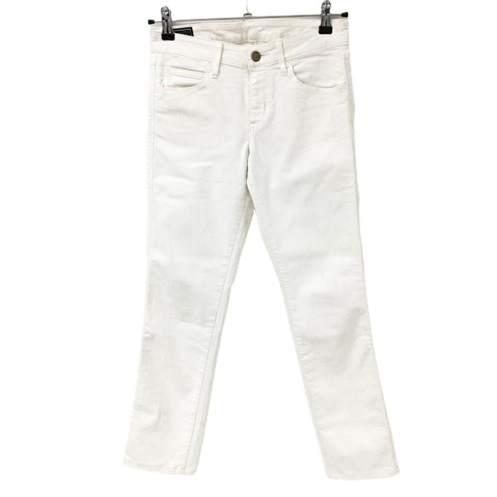 【超美品】ビームスゴルフ×Lee パンツ 白系 後ろロゴ ストレッチ レディース M ゴルフウェア BEAMS GOLF