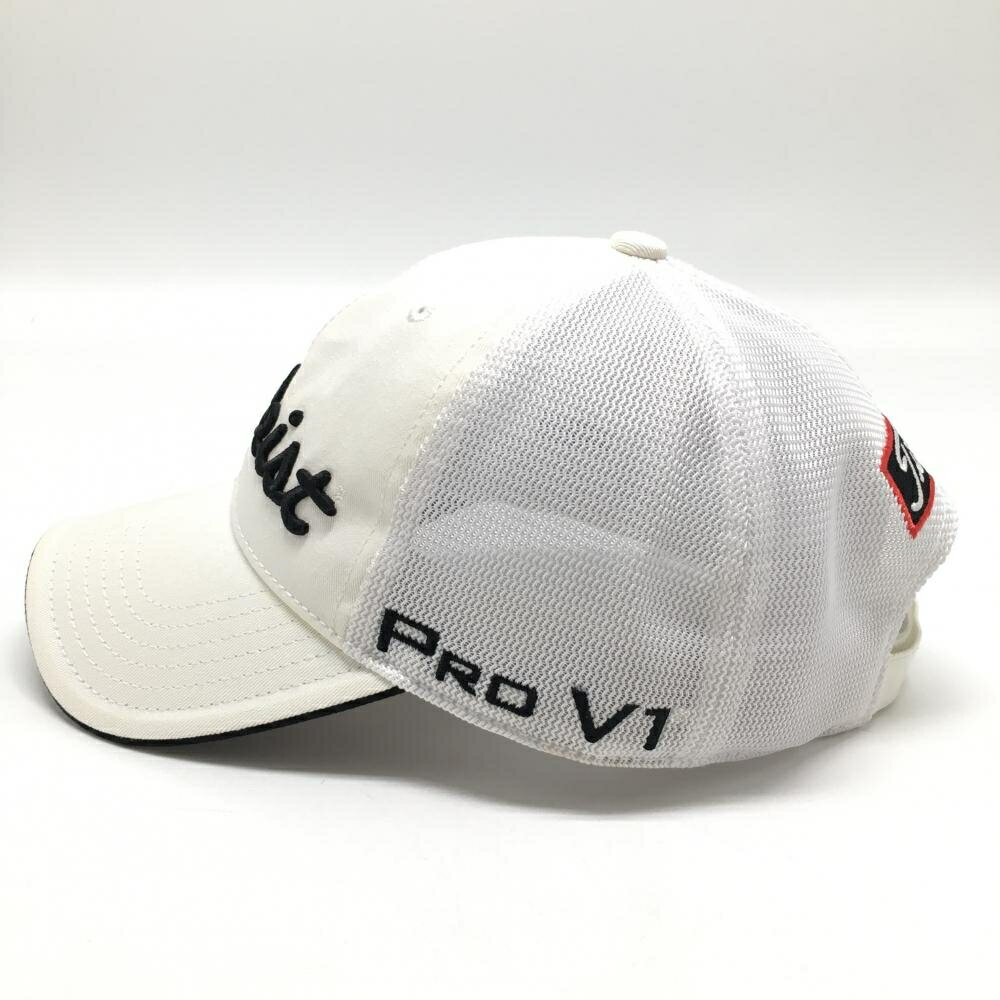 タイトリスト メッシュキャップ 白系×黒 立体ロゴ ゴルフウェア TITLEIST