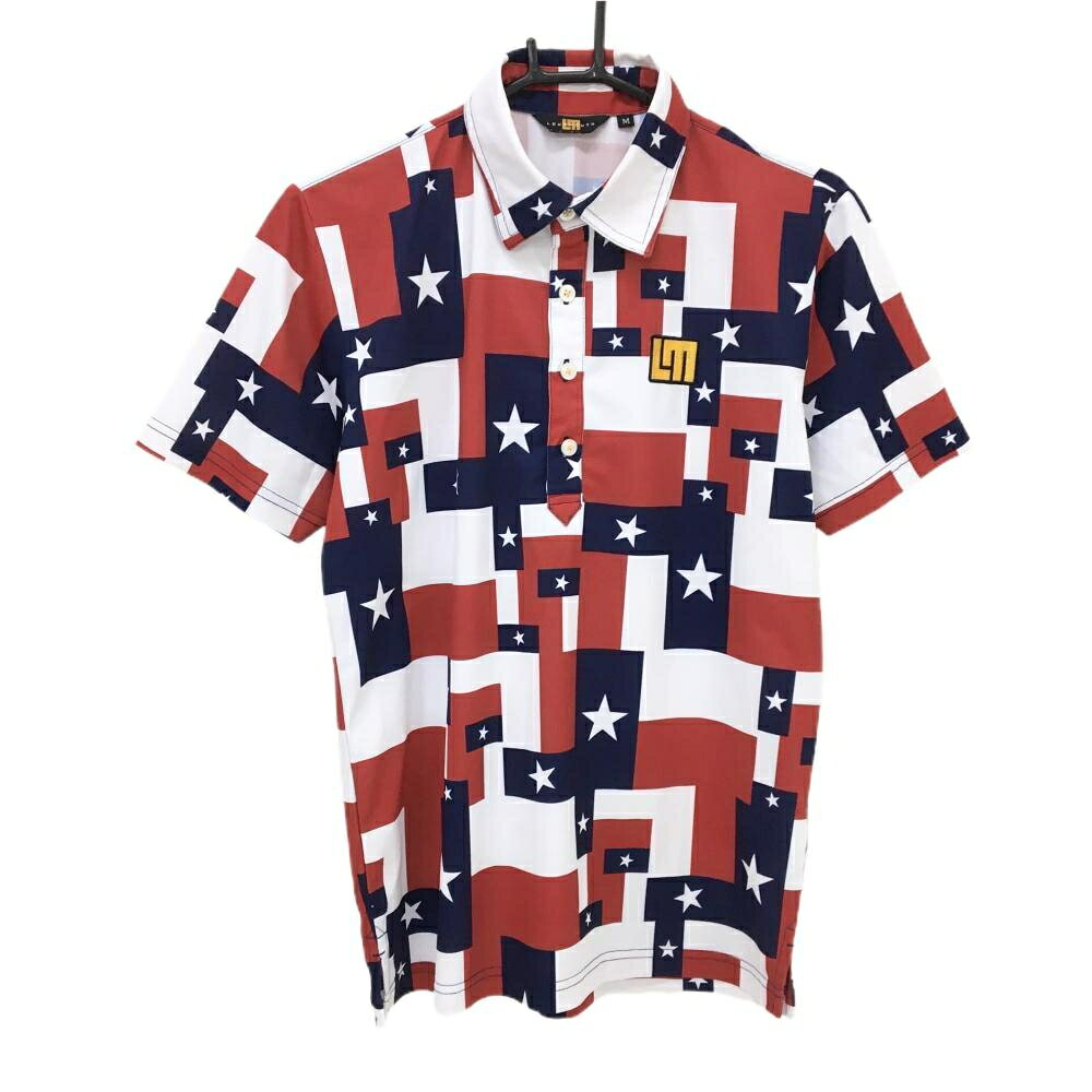 【25%OFFクーポン配布中！9/14まで】【美品】ラウドマウス 半袖ポロシャツ 白×ネイ...